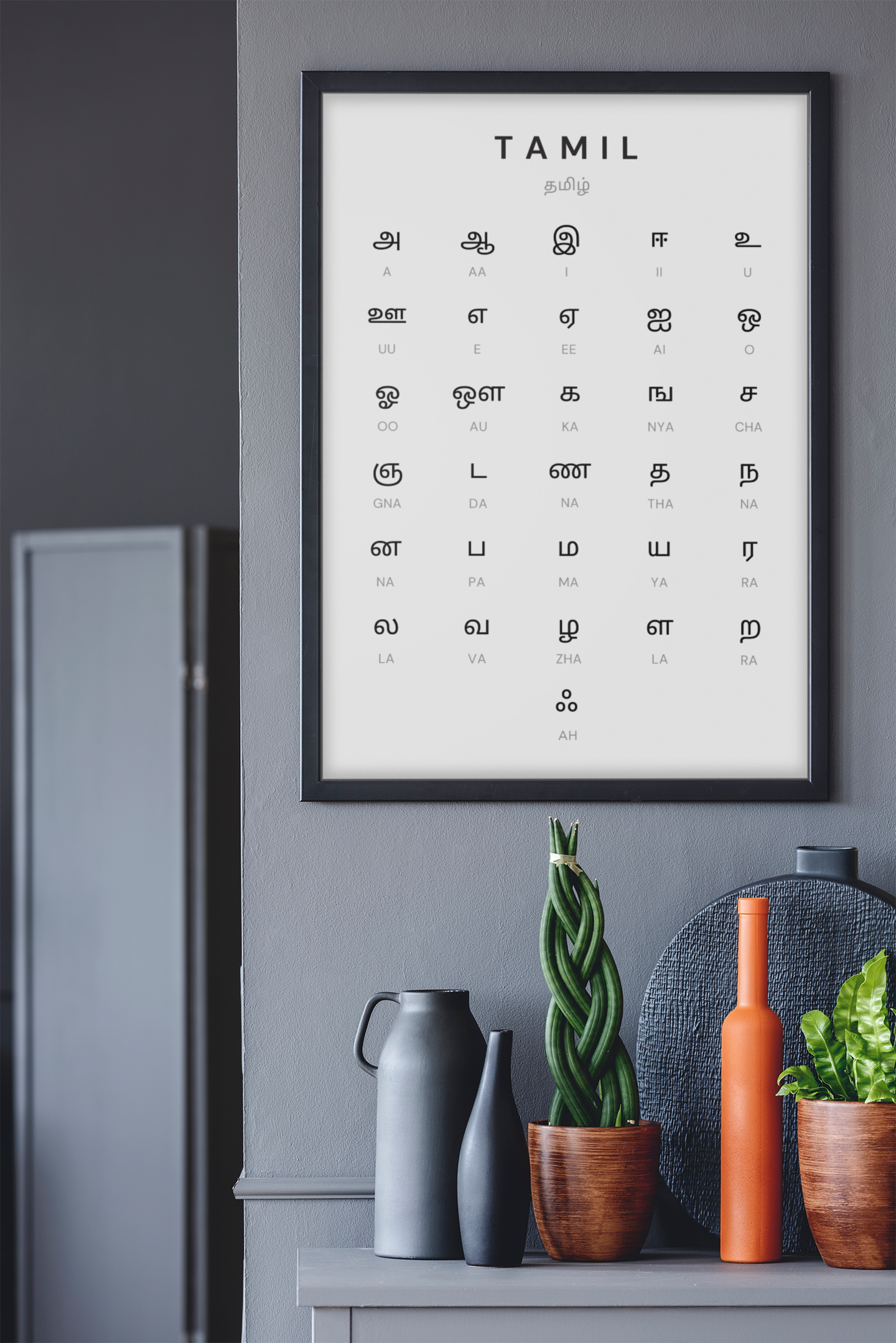 Tamil Alphabet Poster