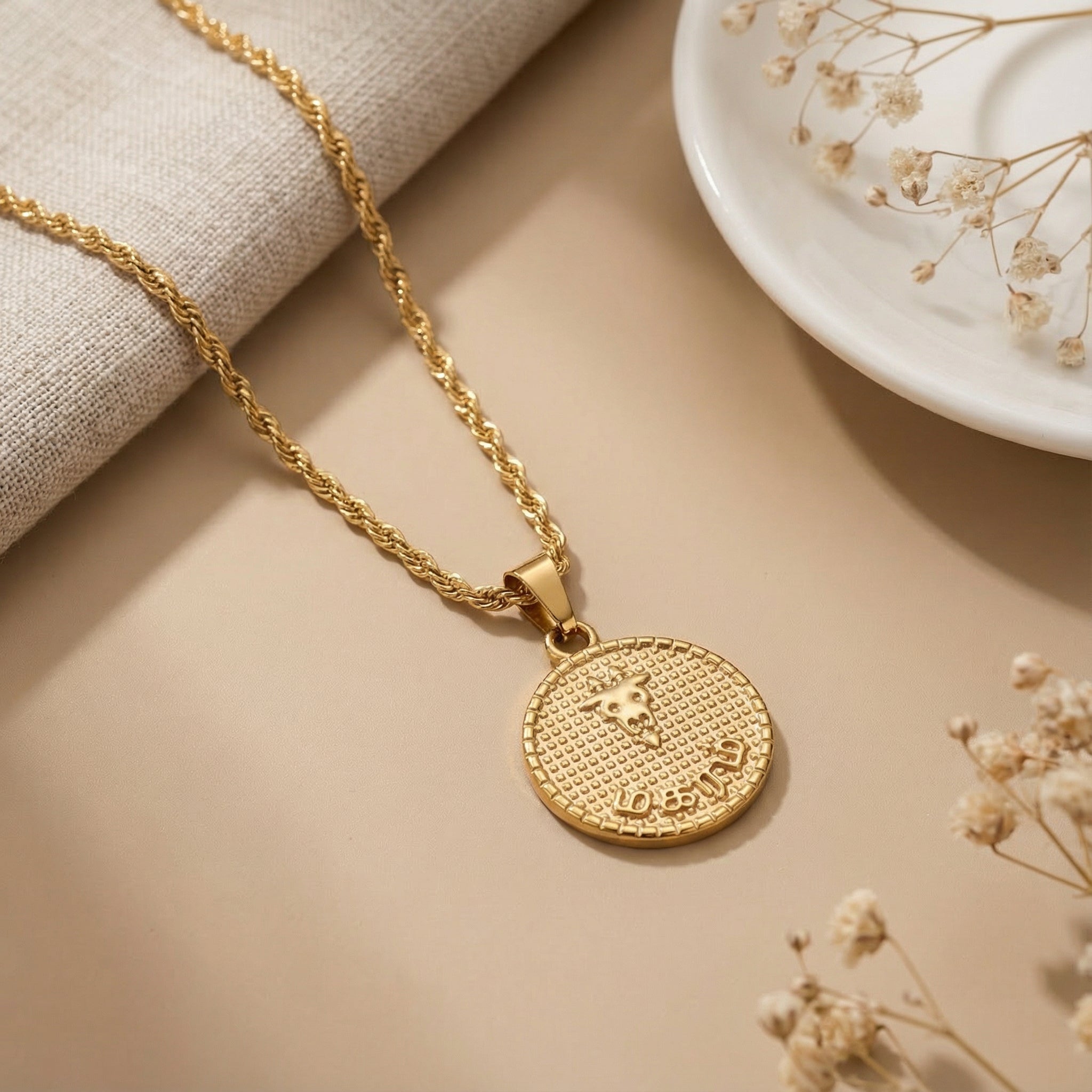 Tamil Astrology Sign Necklace